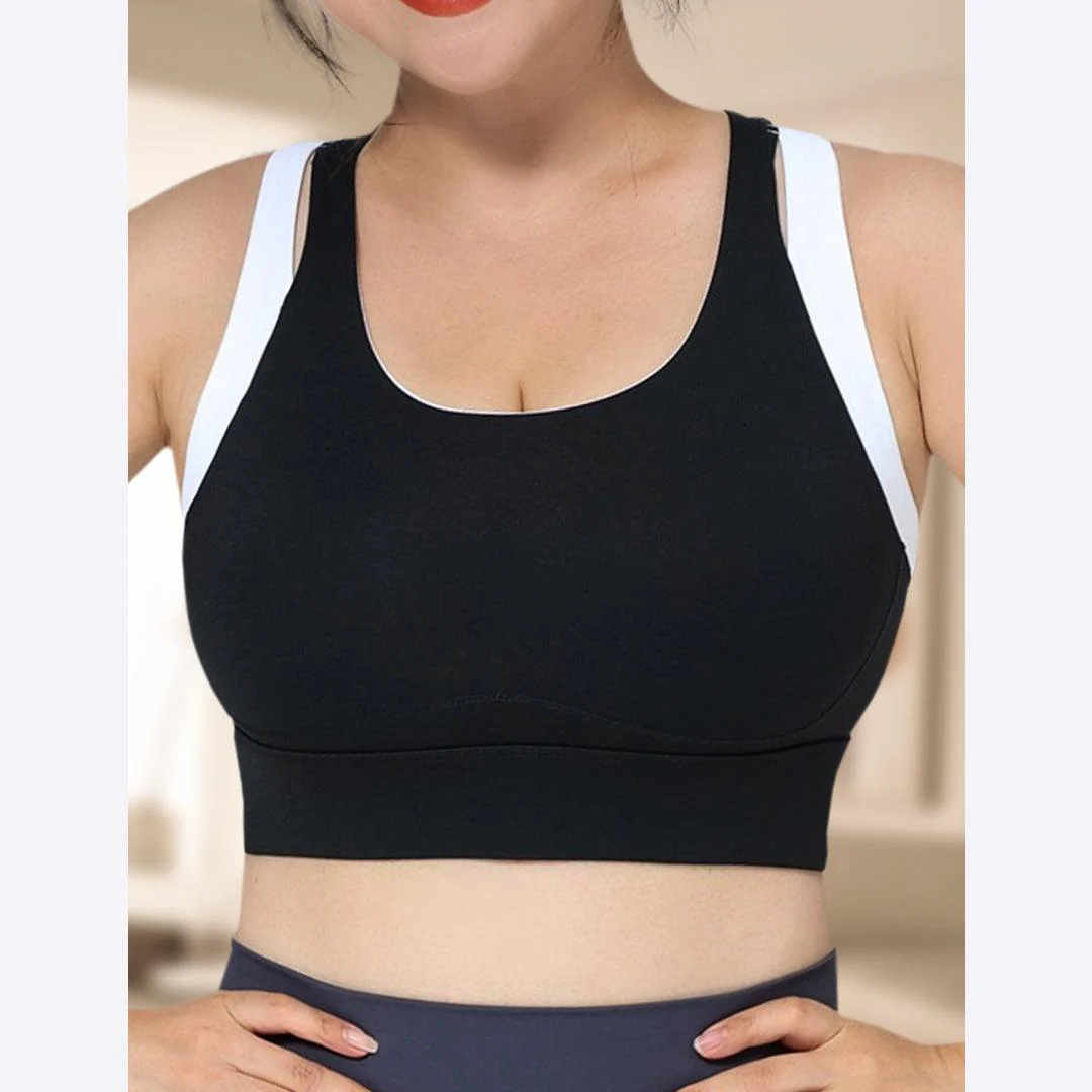 Doreen Dual-Color Racerback High-Impact Sports Bra Up to 42G - Image 4