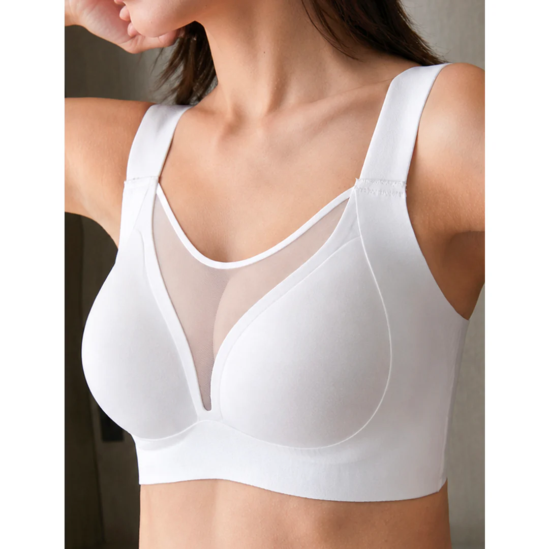 Kiara Mesh Neckline Comfy Bra with Lift & Separation Up to 44" Band & J Cup - Image 6