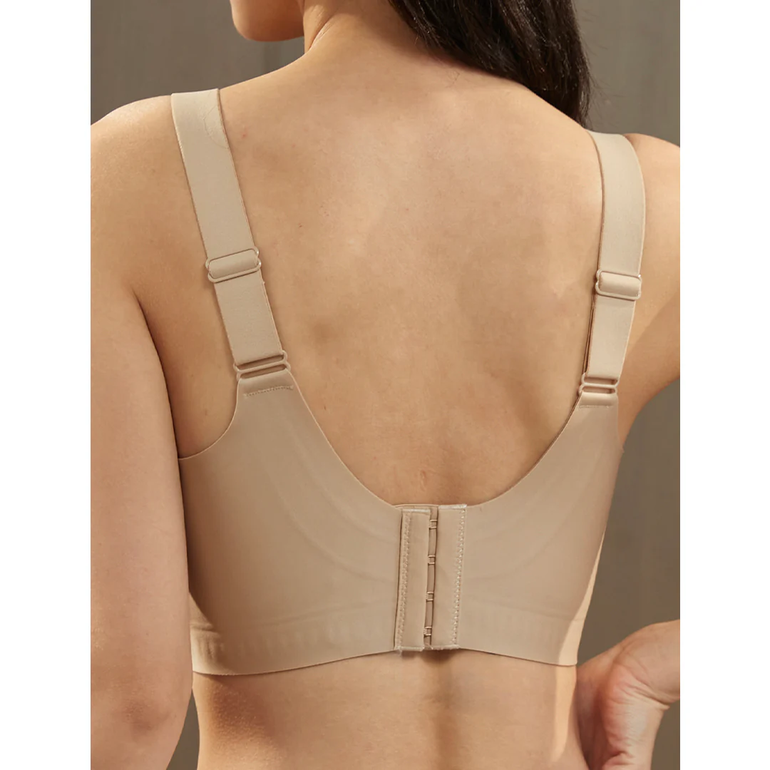 Kylie Lacy V-Neckline Smoothing Bra with Breathable Support up to 42" - Image 2