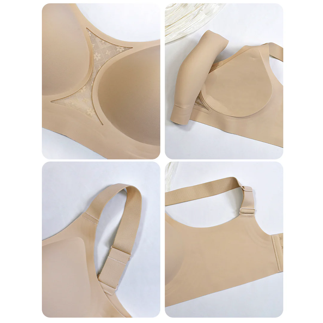 Sloane Natural Uplift Wireless Bra with Breathable Mesh Panel Up to Size 44" & J Cup - Image 6
